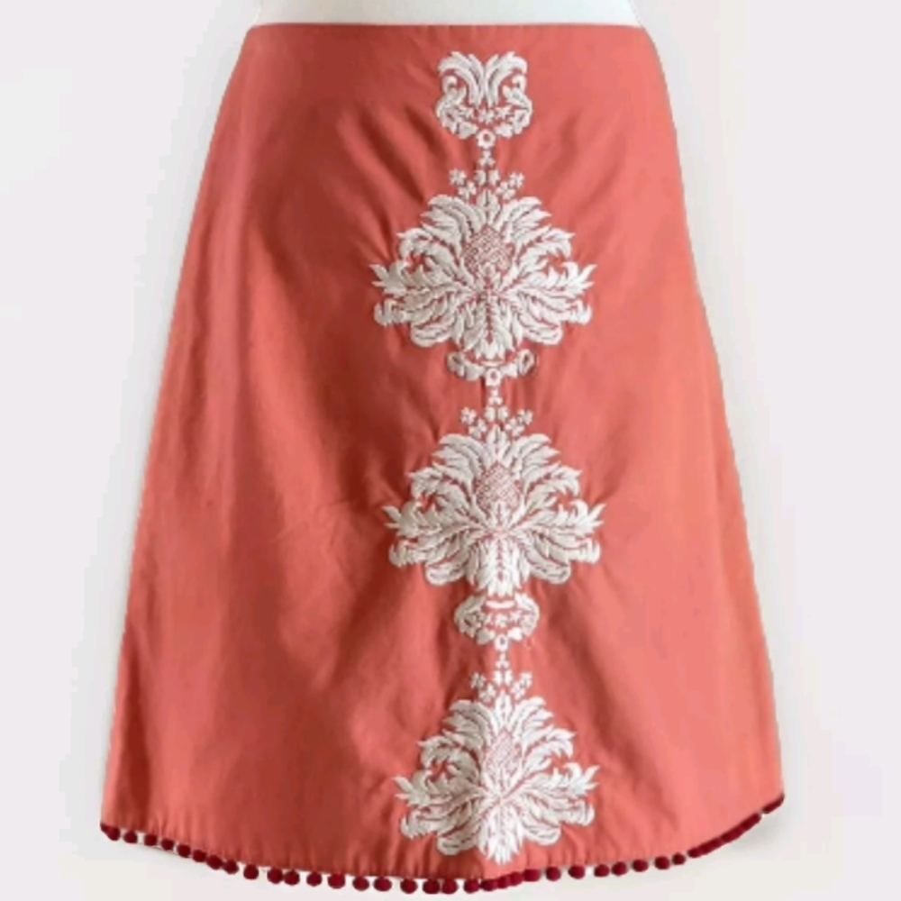 Anthropologie Elevenses Embroidered Skirt Size 2